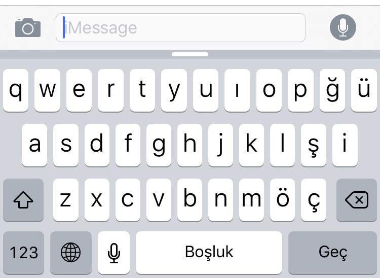 iOS klavye